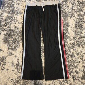 H&M L.O.G.G. Sport Striped Track Pants | Size XL | Black